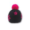 pink bommel mütze schwarz