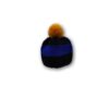 bommel mütze blau schwarz gelb