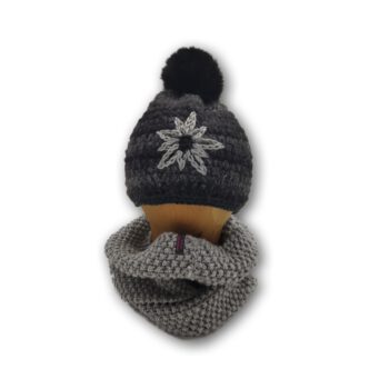 bommel mütze loop schal set