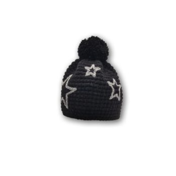 sterne mütze schwarz weiß